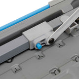 Core Equipment 4 Foot Outdoor Table with FlexRail — stain- and UV-fade-resistant tabletop surface close-up.