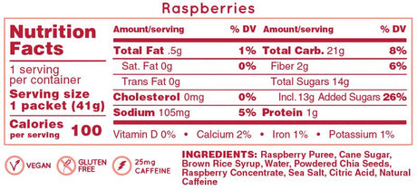 Huma Gel Chia Energy Gel - Raspberries - 43g