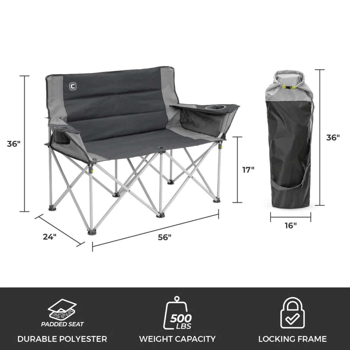 Loveseat Double Outdoor Camp Chair