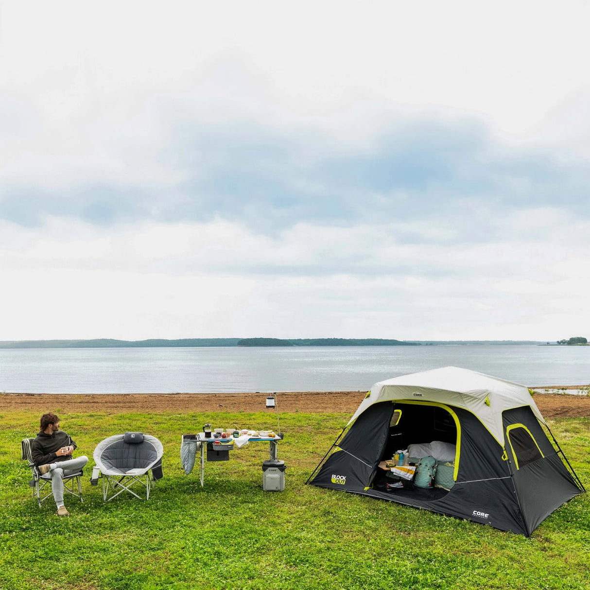 6 Person Instant Cabin Blockout Tent 11' x 9'