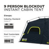 9 Person Instant Cabin Blockout Tent 14' x 9'