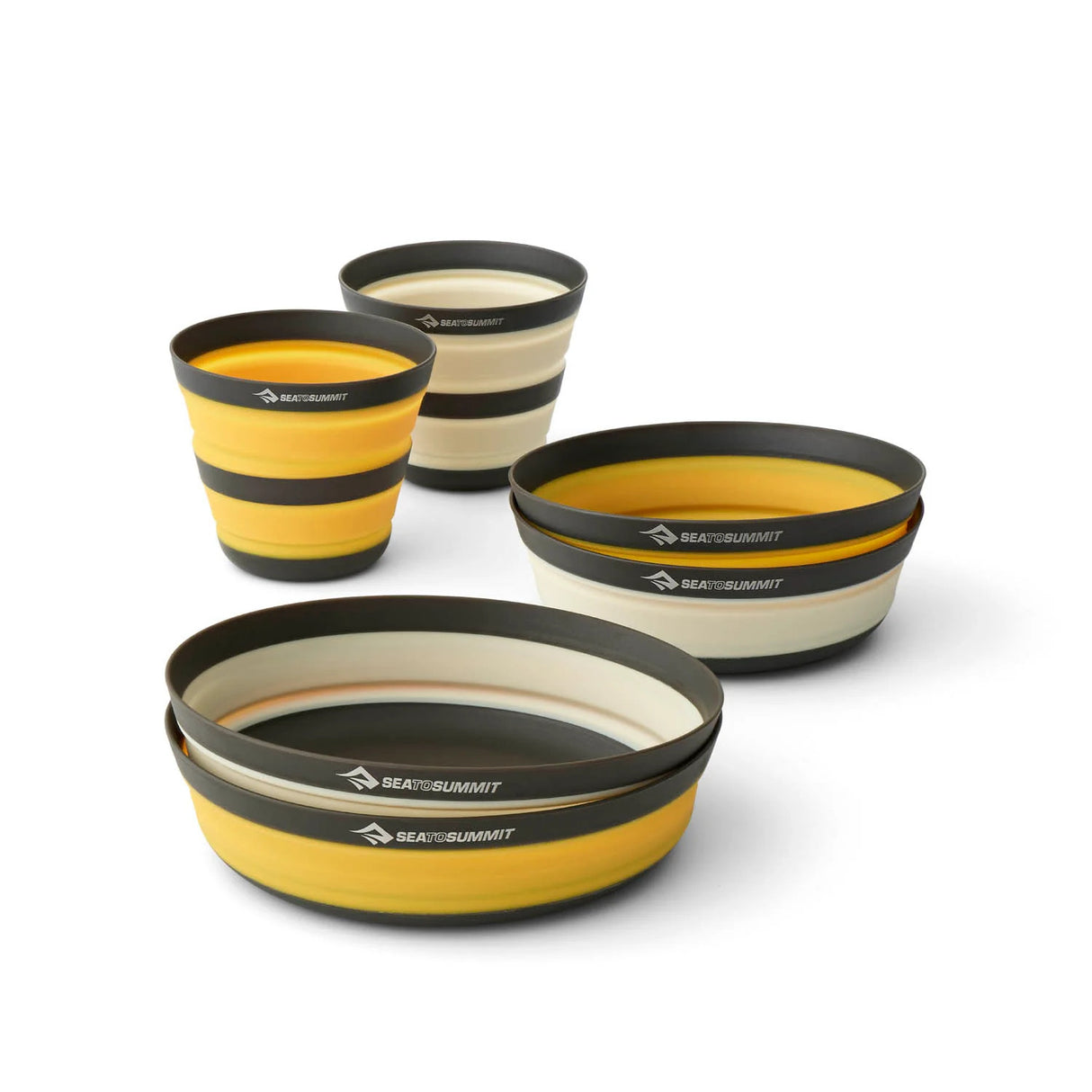 Frontier UL Collapsible Dinnerware Set [6 Piece] 2 L Bowls, M Bowls and Cups