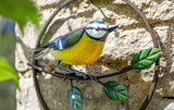 Perching Blue Tit 3D Metal Wall Art