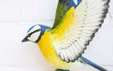 Tree Top Blue Tit 3D Metal Wall Art