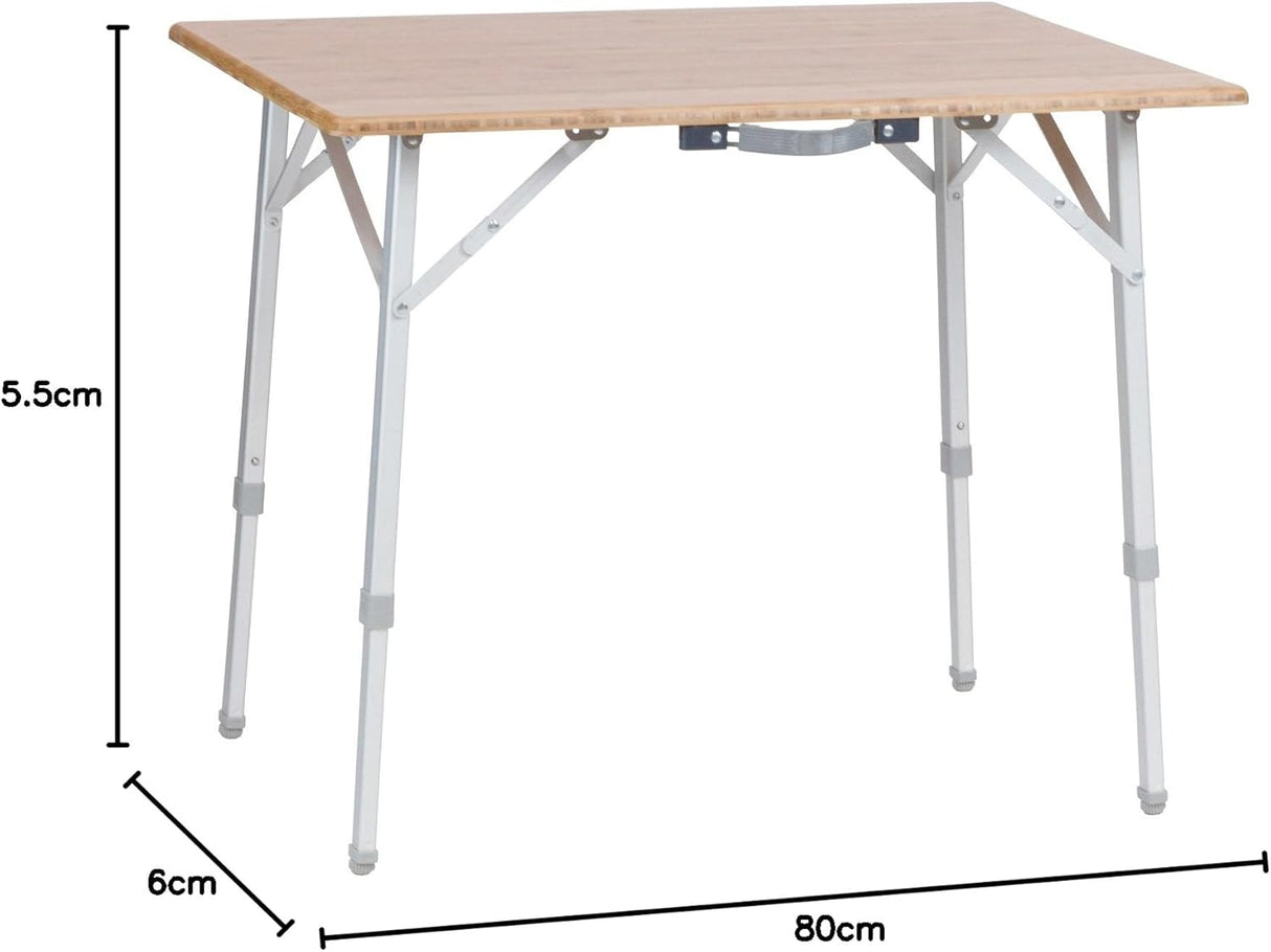 Bamboo Folding Table 80 cm