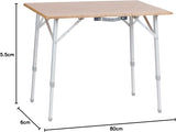 Bamboo Folding Table 80 cm