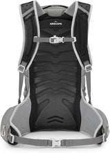 Rear view of Osprey Talon Earth 22 Men's Hiking Daypack showing ergonomic back panel design for comfort on trails.