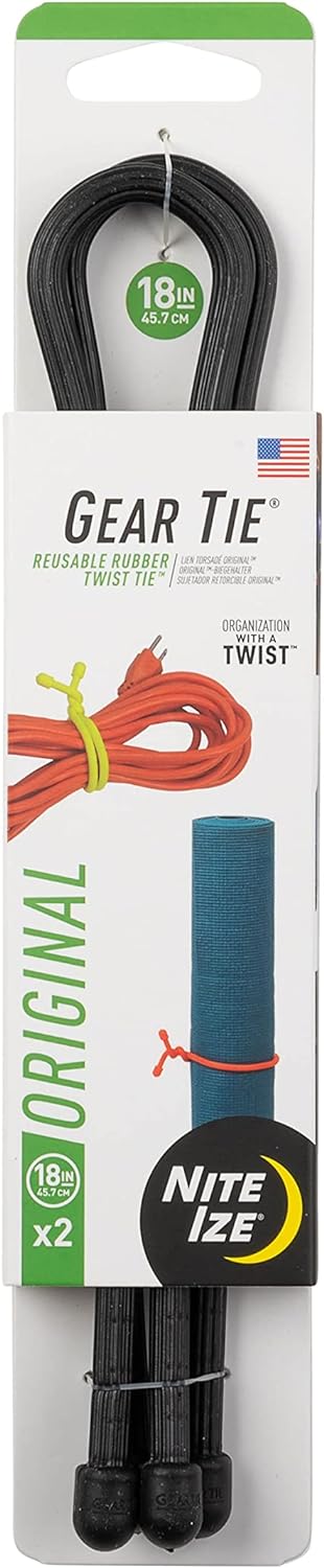 Gear Tie® Reusable Rubber Twist Tie™ 18 In. - 2 Pack
