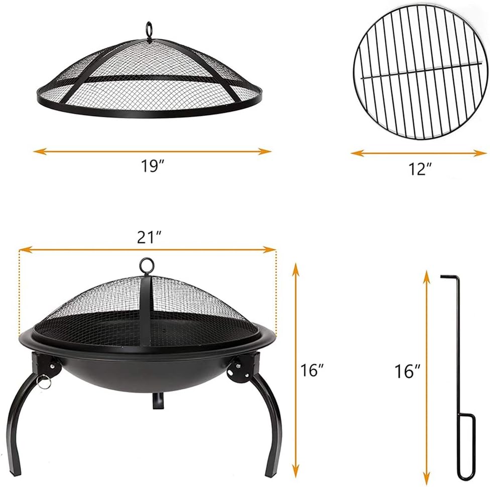 Folding Round Fire Pit