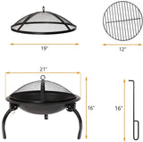 Folding Round Fire Pit