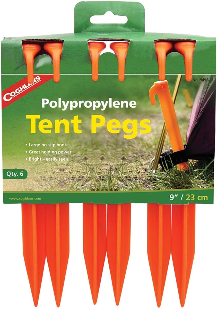 Coghlan's Poly Tent Pegs 9" - 6 Pack
