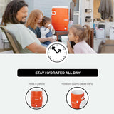 Seat Top 10 Gallon Water Jug with Cup Dispenser