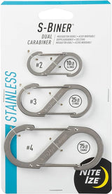 S-Biner® Dual Carabiner Stainless Steel - 3 Pack