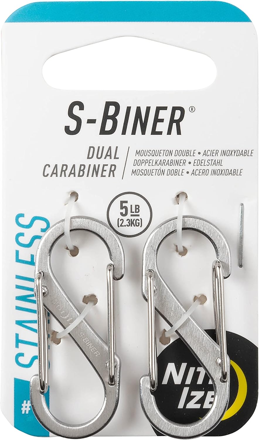 S-Biner® Stainless Steel Double Gated Carabiner #1 - 2 Pack