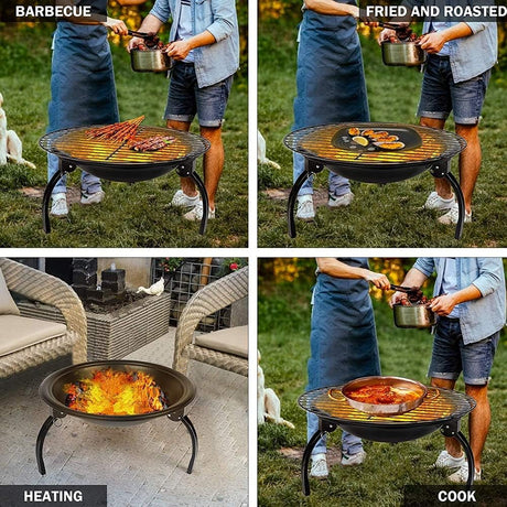 Folding Round Fire Pit