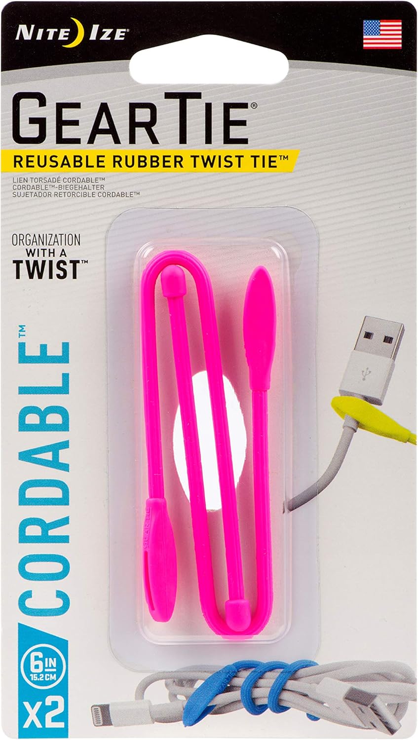 Gear Tie Original Reusable Rubber Twist Tie