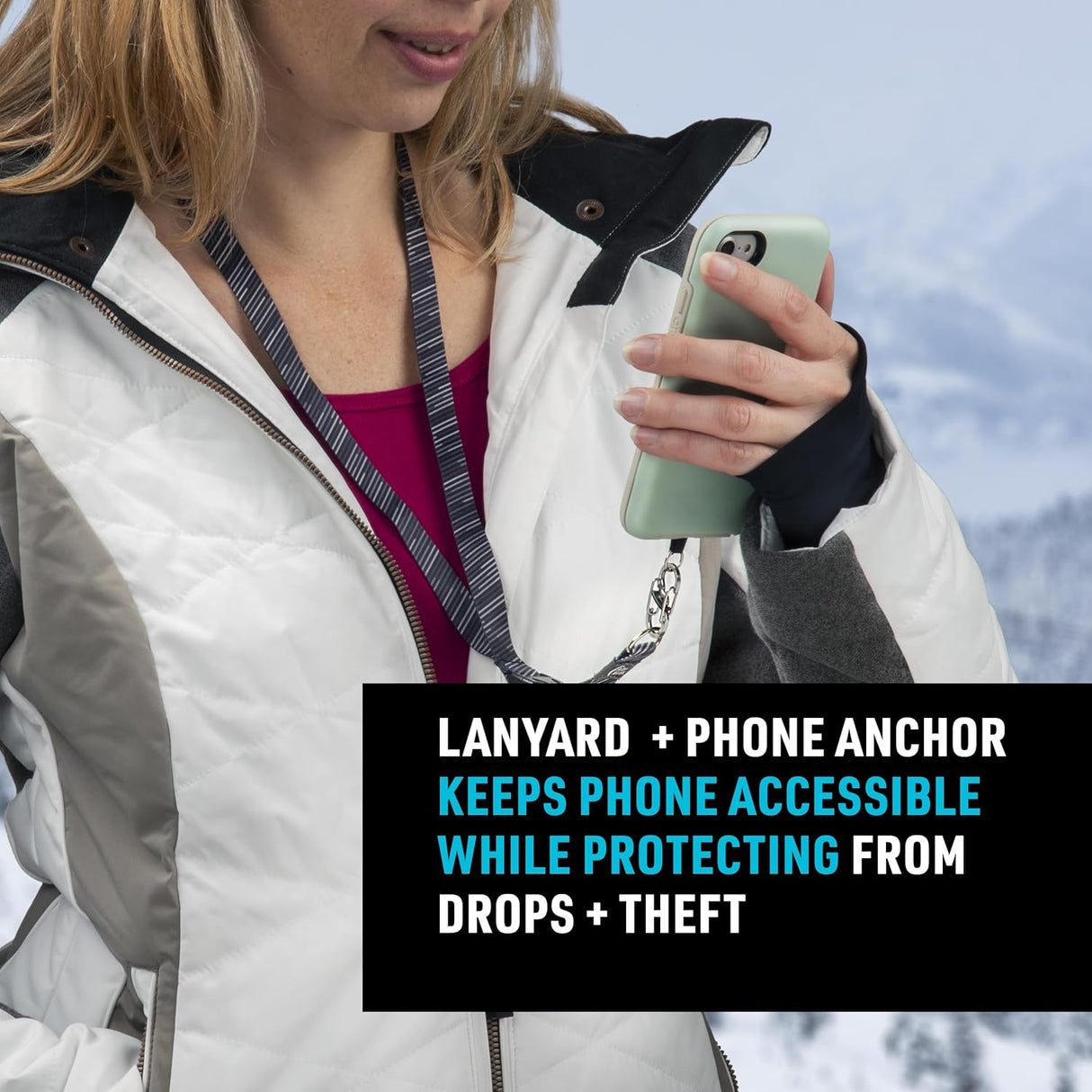 Nite Ize Hitch Phone Anchor + Lanyard Secure Neck Strap