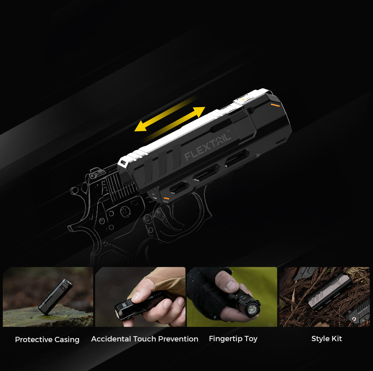 Flextail Zero Flashlight 1200 Lumen Camping Torch Pocket Light