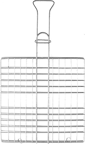 Saborr Flat Steel Barbeque Mesh with Soft Grip Handle