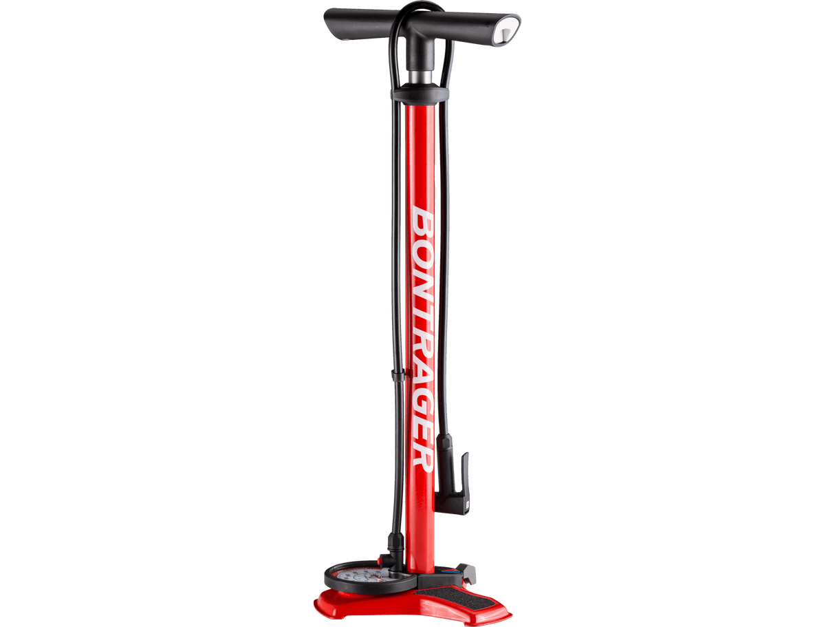 Dual Charger Floor Pump - Red
