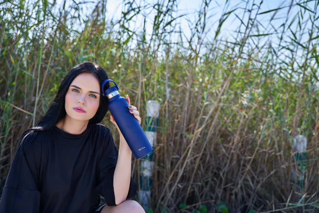 Black Sea Stainless Steel Water Bottle - 24 oz / 700 ml