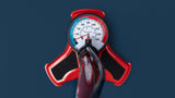 Dual Charger Floor Pump - Red