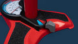 Dual Charger Floor Pump - Red