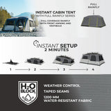 9 Person Instant Cabin Tent with Full Rainfly - 14' x 9'