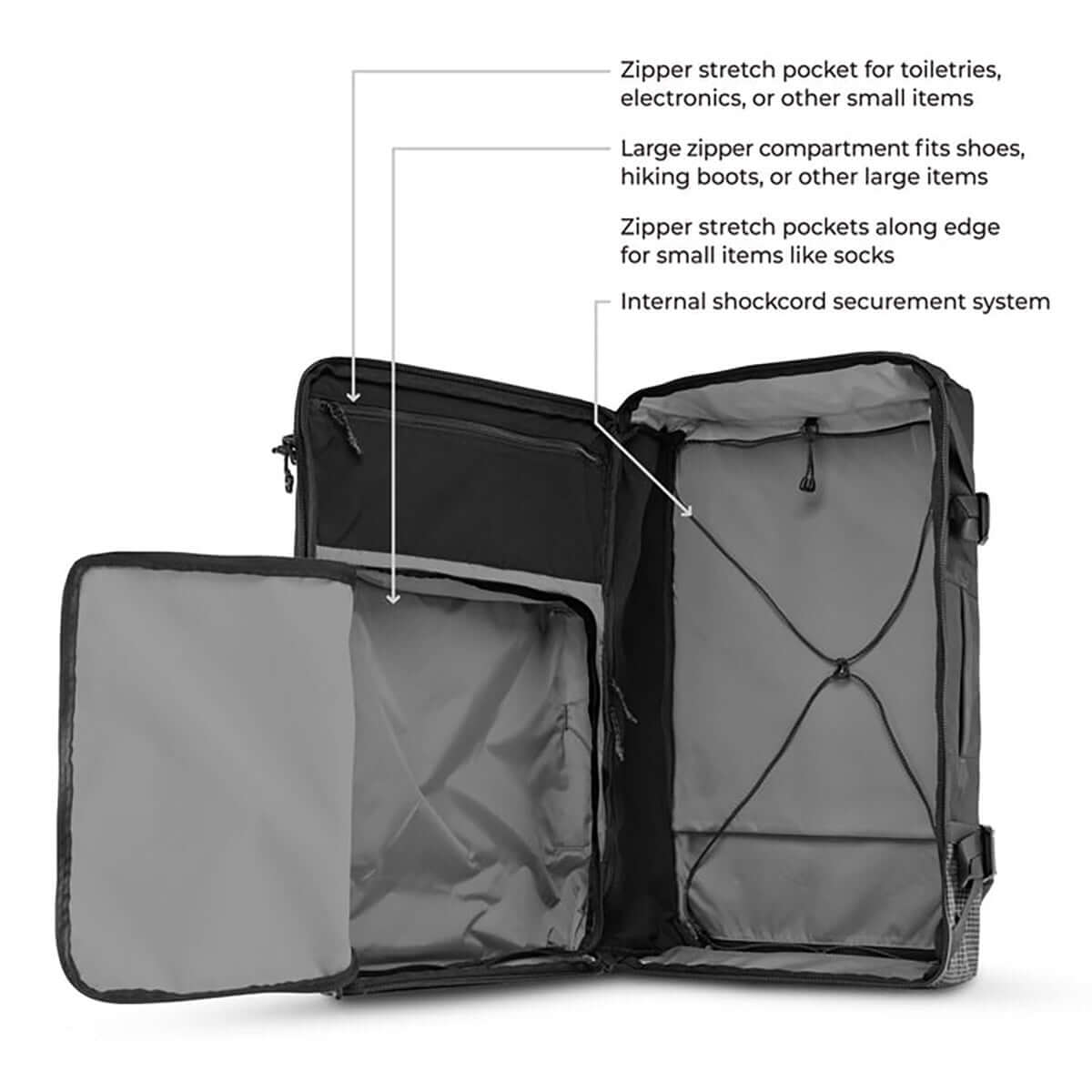 GlobeRider45 Travel Backpack - Arctic White