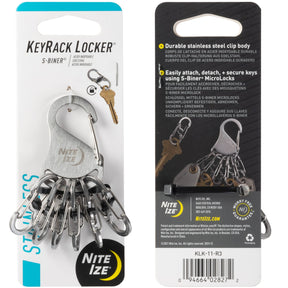 Nite Ize Keyrack Locker S-Biner Steel Lockable Key Clip