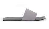 Indosole Slides Recycled Tire Sole Sandals for men in gray, eco-friendly footwear for sustainable comfort and style.
