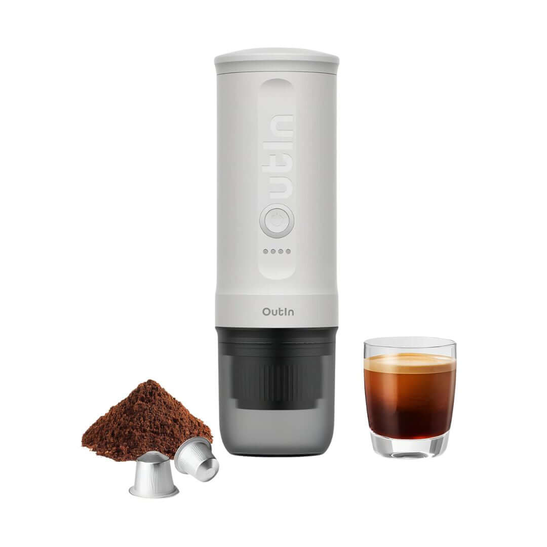 Outin Nano Portable Espresso Machine - Pearl White
