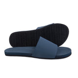 Indosole Slides - Recycled Tire Sole Sandals for Men in blue, showcasing eco-friendly design and sustainable comfort.