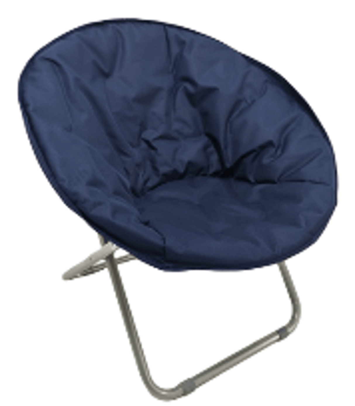 Cozy Moon Chair in navy blue, bowl-shaped design perfect for lounging in bedrooms or casual living areas.