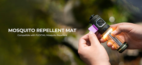 Flextail Repellent Mat Regular — outdoor campsite scene, bite-free setup.