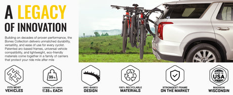 Saris Bones 3-Bike Trunk Rack Bicycle Car Carrier
