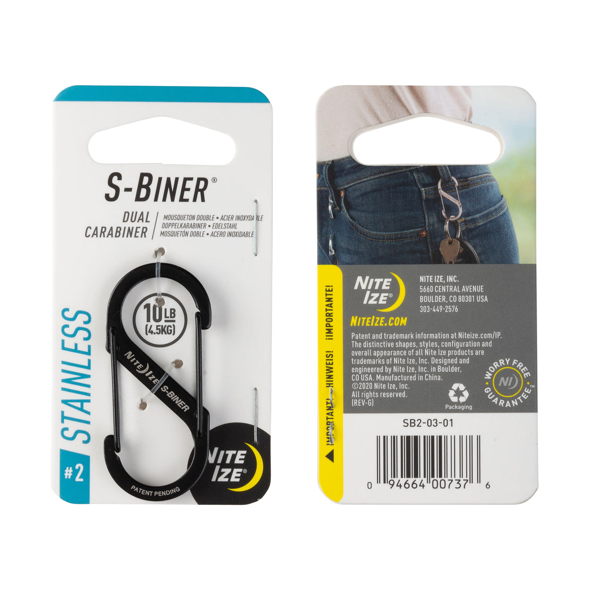 Nite Ize S-Biner Dual Carabiner Clip - Stainless Steel