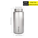 Large Titanium Water Bottle Wide Mouth