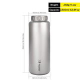 Large Titanium Water Bottle Wide Mouth