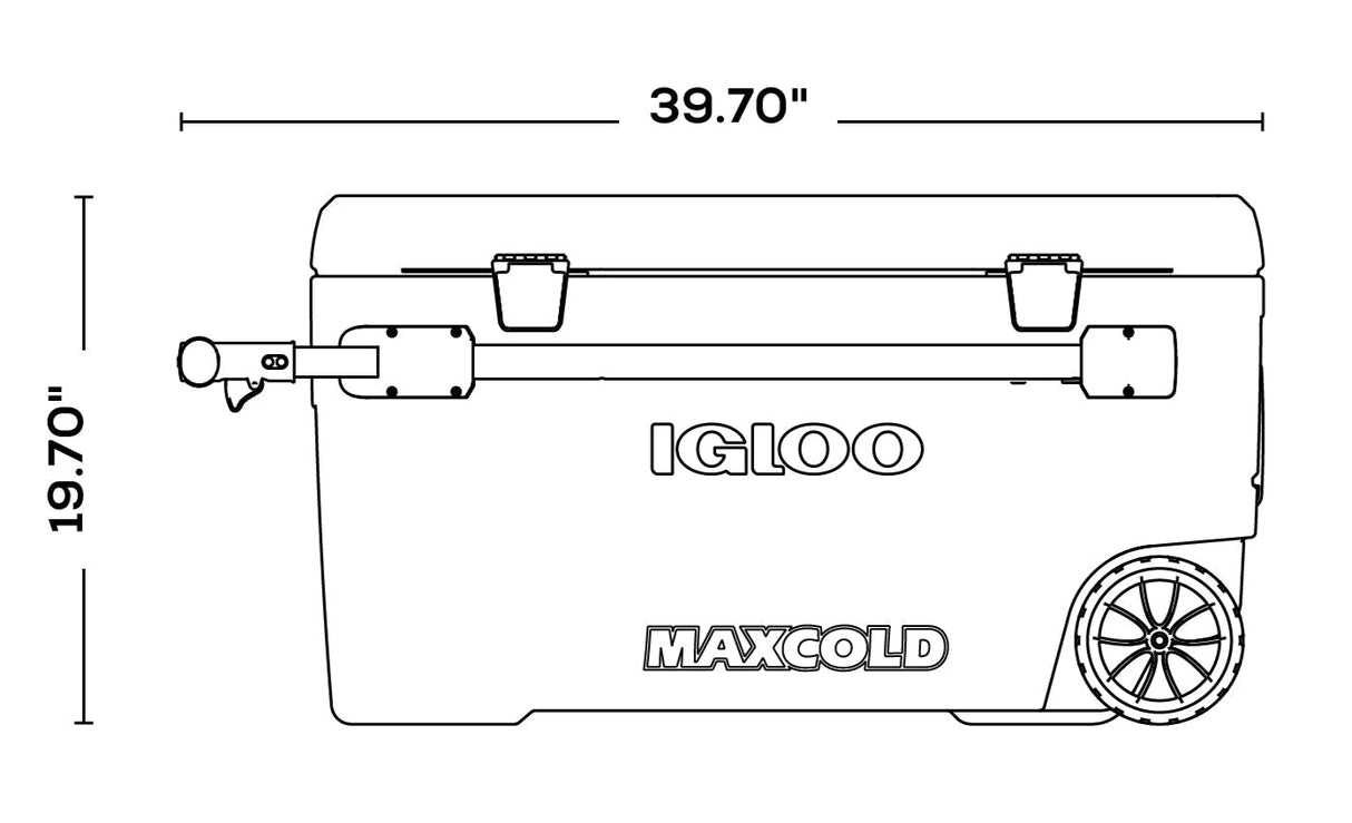 Igloo Sunset Glide 110 Qt / 104 L Wheeled Cooler