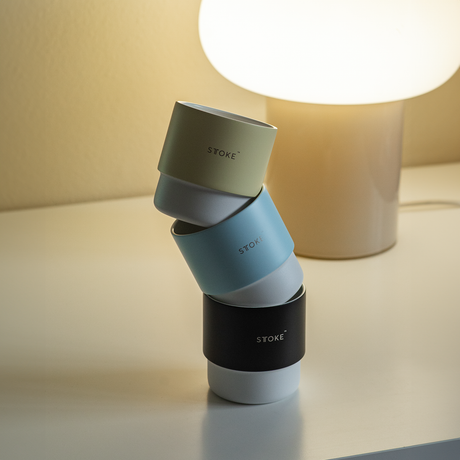 Sttoke Swirl 7 oz Ceramic Home Coffee Cup - Dishwasher Safe