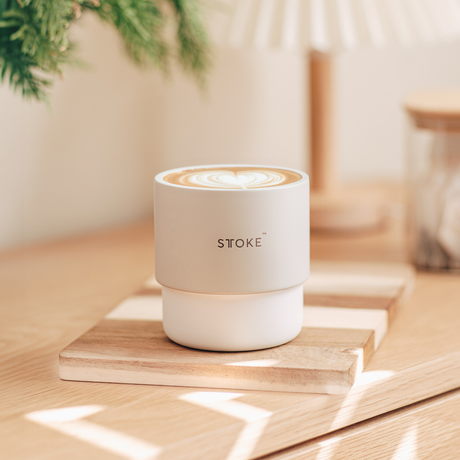 Sttoke Swirl 7 oz Ceramic Home Coffee Cup - Dishwasher Safe
