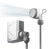 Flextail Tiny Shower portable pump and shower head front view.