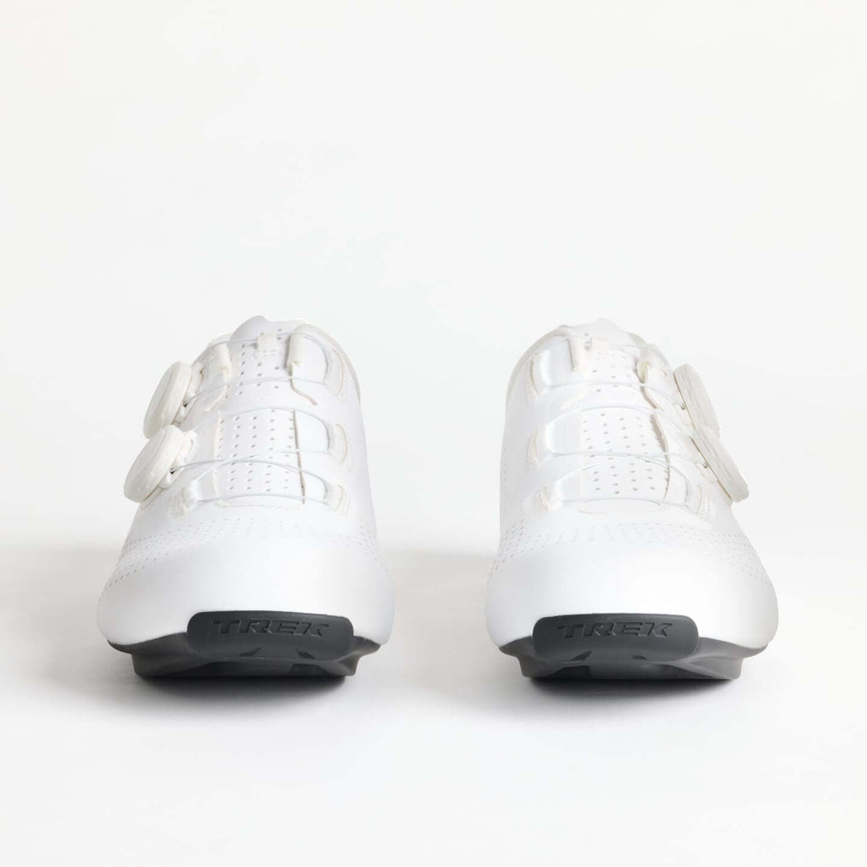 Front view of Trek Velocis Road Cycling Shoe 2026 in white, featuring BOA L6 Dial for precision fit.