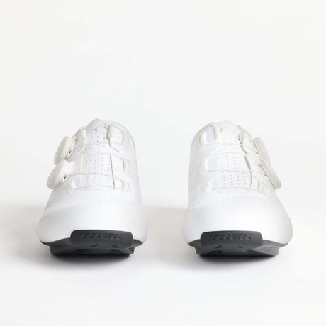 Front view of Trek Velocis Road Cycling Shoe 2026 in white, featuring BOA L6 Dial for precision fit.