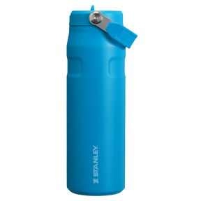 Stanley IceFlow Bottle with Flip Straw Lid, 24 oz, blue, lightweight, AeroLight spun-steel, portable hydration.