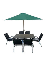 Large Steel Rectangular 8-Piece Patio set