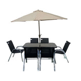 Large Steel Rectangular 8-Piece Patio set