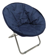 Moon Chair in navy blue color, featuring a cozy bowl-shaped design for relaxed lounging.