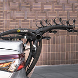 Saris Bones 3-Bike Trunk Rack mounted on car